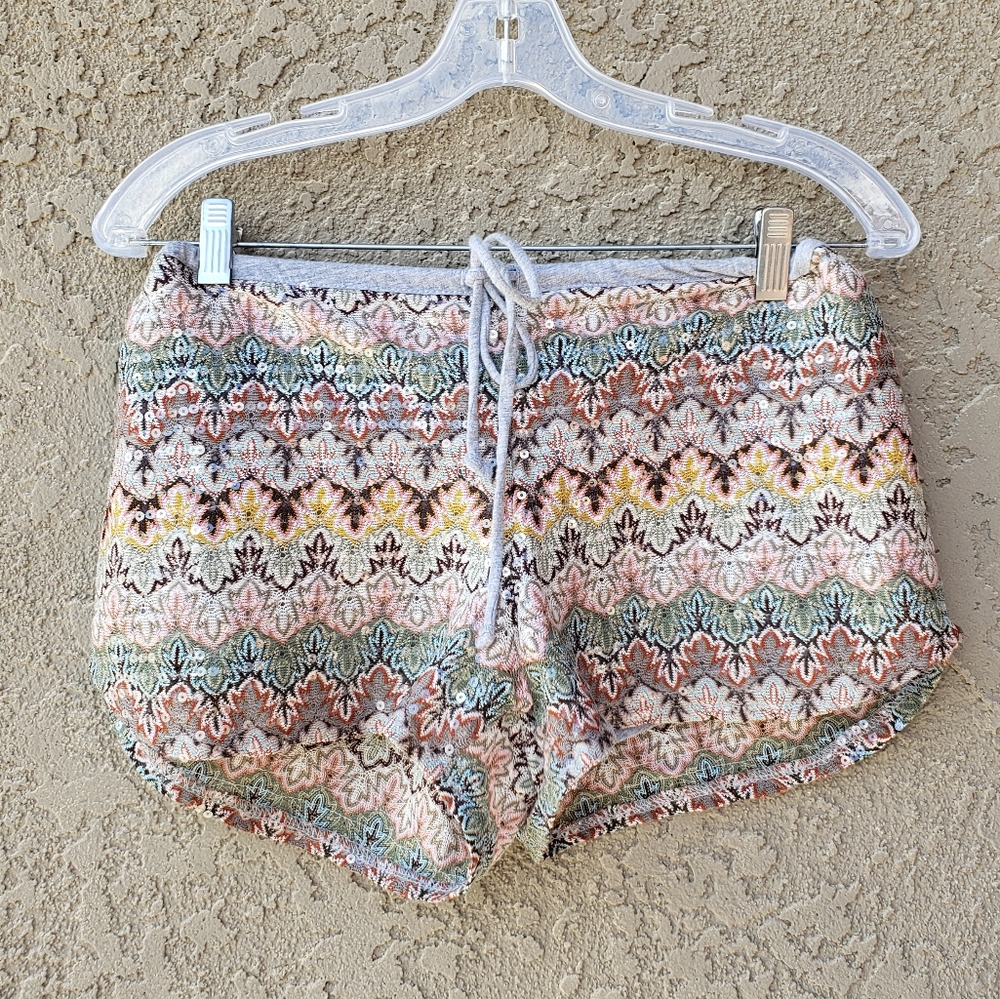 Chasor Shorts Weave Pattern w Sequins Size L